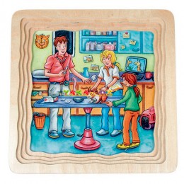 Kat Kat Veteriner Puzzle, Katlı Puzzle, Puzzle, Eğitici Oyuncaklar, Anaokulu Malzemeleri, Okul Öncesi Eğitim Araçları, Eğitim Araçları