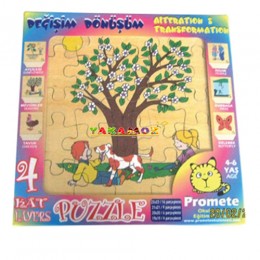 4 Katlı İklimler Puzzle, Katlı Puzzle, Puzzle, Eğitici Oyuncaklar, Anaokulu Malzemeleri, Okul Öncesi Eğitim Araçları, Eğitim Araçları