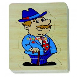 Dede Puzzle, Katlı Puzzle, Puzzle, Eğitici Oyuncaklar, Anaokulu Malzemeleri, Okul Öncesi Eğitim Araçları, Eğitim Araçları