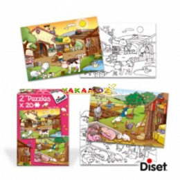 Çiftlik Boyamalı Puzzle, Puzzle Hayvanlar, Puzzle, Eğitici Oyuncaklar, Anaokulu Malzemeleri, Okul Öncesi Eğitim Araçları, Eğitim Araçları